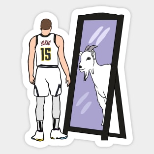 Nikola Jokic Mirror GOAT Sticker